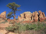 Towering Red Sandstone Cliffs Viewed from the Broken Arrow Trail, Sedona, Arizona, USA