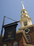 Park Street Church and Boston Common Sign, Boston, Massachusetts, USA
