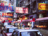 Taxis and Buses, Causeway Bay, Hong Kong Island, Hong Kong, China, Asia