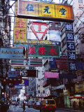 Street Scene with Signs, Causeway Bay, Hong Kong Island, Hong Kong, China, Asia
