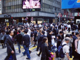 Busy Crossing, Central, Hong Kong Island, Hong Kong, China, Asia