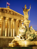 Buy Statue in Front of the Parliament Buildings in Vienna, Austria at AllPosters.com