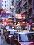 Taxis and Buses, Causeway Bay, Hong Kong Island, Hong Kong, China, Asia