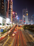Gloucester Road at Night, Causeway Bay, Hong Kong Island, Hong Kong, China, Asia