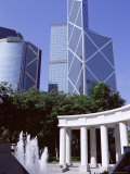 Bank of China Building from Hong Kong Park, Central, Hong Kong Island, Hong Kong, China, Asia