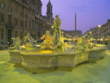 Fountain, Piazza Navona, Rome, Lazio, Italy, Europe