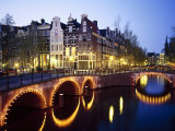 Buy Lights on the Bridges at Night on the Keizersgracht in Amsterdam, Holland at AllPosters.com