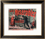Poster Advertising the Publication of "Les Miserables" by Victor Hugo 1886