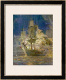 Buy East Indiaman "Duc de Duras" Converted into a Frigate for American Captain John Paul Jones at AllPosters.com