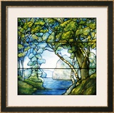 Buy A Leaded Glass Landscape Window, 1916 at AllPosters.com