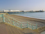 Beach and Palace Pier, Brighton, East Sussex, England, UK, Europe