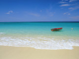 Boat Moored Near Beach, Caribbean Sea, West Indies