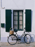 Bicycle Leaning Against a Wall, Ile De Re, France, Europe