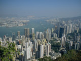 Aerial View of Hong Kong Harbour, China
