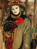 Person Wearing Masked Carnival Costume, Venice Carnival, Venice, Veneto, Italy