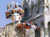 Person Wearing Masked Carnival Costume, Venice Carnival, Venice, Veneto, Italy