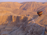 Hot Air Balloon, Temple of Hatshepsut, Valley of the Kings, Luxor, West Bank, Egypt