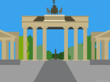 Buy Illustration of the Brandenburg Gate, Berlin, Germany at AllPosters.com