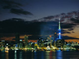 Buy City Skyline at Night, Auckland, North Island, New Zealand, Pacific at AllPosters.com