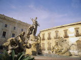 Buy Statue of Artemis (Late 19th Century by Giulio Moschetti), Piazza Archimede, Ortygia, Sicily, Italy at AllPosters.com