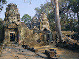 Ruins at Archaeological Site, Ta Prohm Temple, Angkor, Cambodia, Indochina