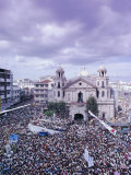 Crowds of Pilgrims and Devotees, Black Nazarene Festival, Downtown, Manila, Philippines