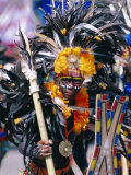 Portrait of a Boy in Costume and Facial Paint, Mardi Gras, Dinagyang, Island of Panay, Philippines