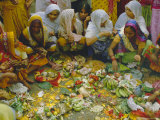Women at the Lakshmi Puja Festival Celebrating Lakshmi, the Hindu Goddess of Wealth and Beauty