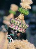 Portrait of a Man in Costume and Facial Paint, Mardi Gras, Dinagyang, Island of Panay, Philippines