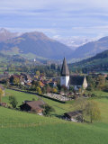 Saanen Village Church in Foreground, Switzerland