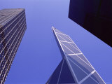 Cheung Kong Center on Left, Bank of China Building in Centre, Central, Hong Kong, China