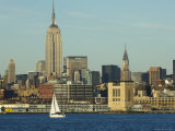 The Empire State Building and Midtown Manhattan Skyline Across the Hudson River, New York City