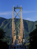View Northwards Over the Lions Gate Bridge from Stanley Park, Vancouver, British Columbia, Canada