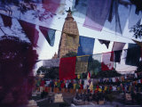Buy Prayer Flags at the Maha Bodhi Temple, Bihar State, India at AllPosters.com