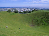 Buy Crater of Mount Eden with City Beyond, Auckland, Central Auckland, North Island, New Zealand at AllPosters.com