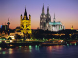 The Cathedral and River Rhine, Cologne, North Rhine Westphalia,, Germany