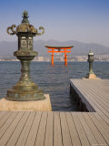 The Vermillion Coloured O-Torii of the Shinto Shrine, Itsukushima Shrine, Island of Honshu, Japan