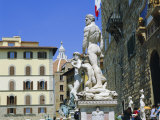 Statues in the Piazza Della Signoria with Bandinelli's Hercules and Cacus in Foreground, Florence