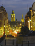 Buy Evening View from Trafalgar Square Down Whitehall with Big Ben in the Background, London, England at AllPosters.com