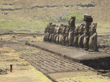 Buy Ahu Tongariki, Easter Island (Rapa Nui), Unesco World Heritage Site, Chile, South America at AllPosters.com
