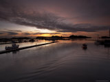 Harbour in Stavern at Dawn (With Boat), Norway