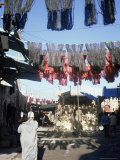 Buy Skeins and Cloth Hanging in the Souk, Marrakech, Morocco, North Africa, Africa at AllPosters.com