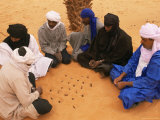 Tuaregs Playing Haraghba, Southwest Desert, Libya, North Africa, Africa