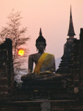 Seated Buddha Statue, Wat Mahathat, Sukhothai, Thailand