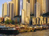 Tower Blocks and Harbour at Aberdeen on the South Coast of Hong Kong Island, Hong Kong, China
