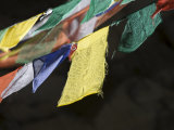 Buddhist Prayer Flags, Taktshang Goemba Monastery, Paro, Bhutan, Asia