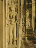 Relief Carving on the Temple at Angkor Wat, Angkor, Siem Reap, Cambodia, Indochina, Asia