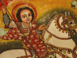 Mural Painting in the Church of Narga Selassie,Dek Island on Lake Tana, Ethiopia, Africa