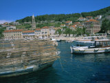 Harbour and Town of Hvar, Hvar Island, Dalmatia, Dalmatian Coast, Adriatic, Croatia, Europe