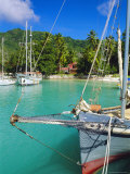 Harbour and Village, La Digue, Seychelles, Indian Ocean